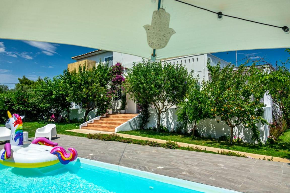 Zen Villa In Schinias Bagian luar foto